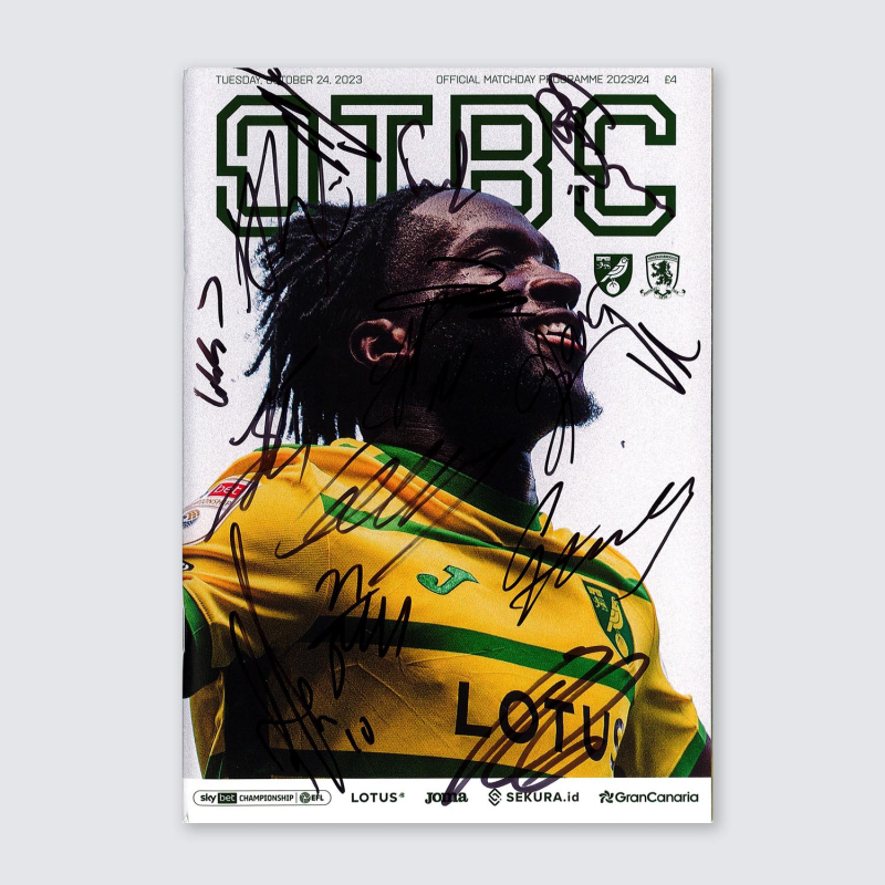 Programme v Middlesbrough 23/24 - SQUAD SIGNED