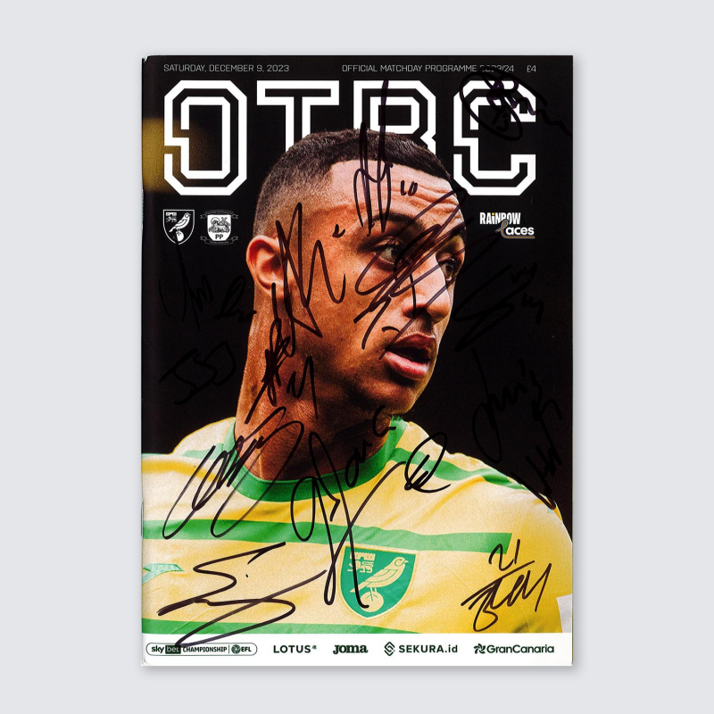 Programme v Preston North End 23/24 - SQUAD SIGNED