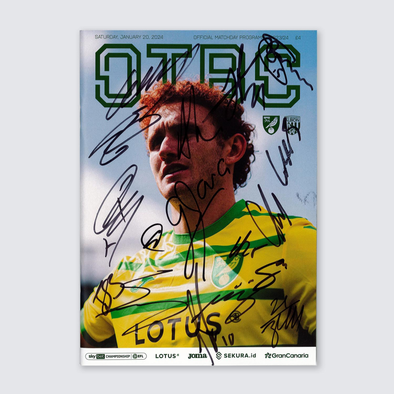 Programme v West Brom 23/24 - SQUAD SIGNED