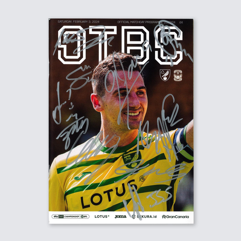 Programme v Coventry City 23/24 - SQUAD SIGNED