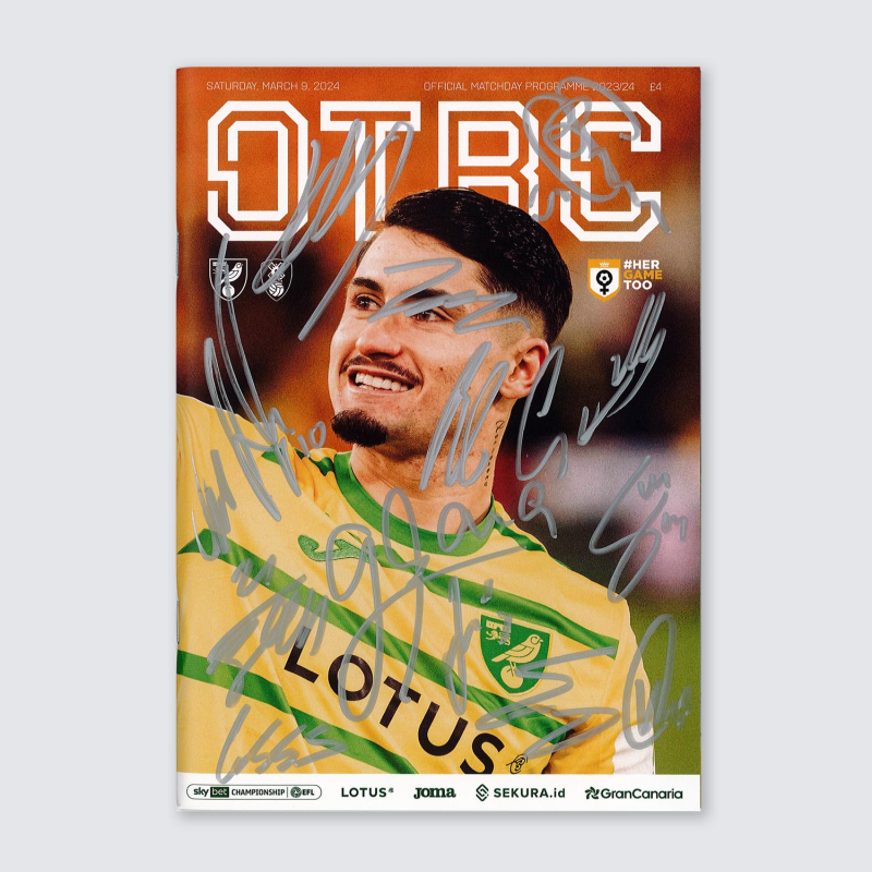 Programme v Rotherham United 23/24 - SQUAD SIGNED