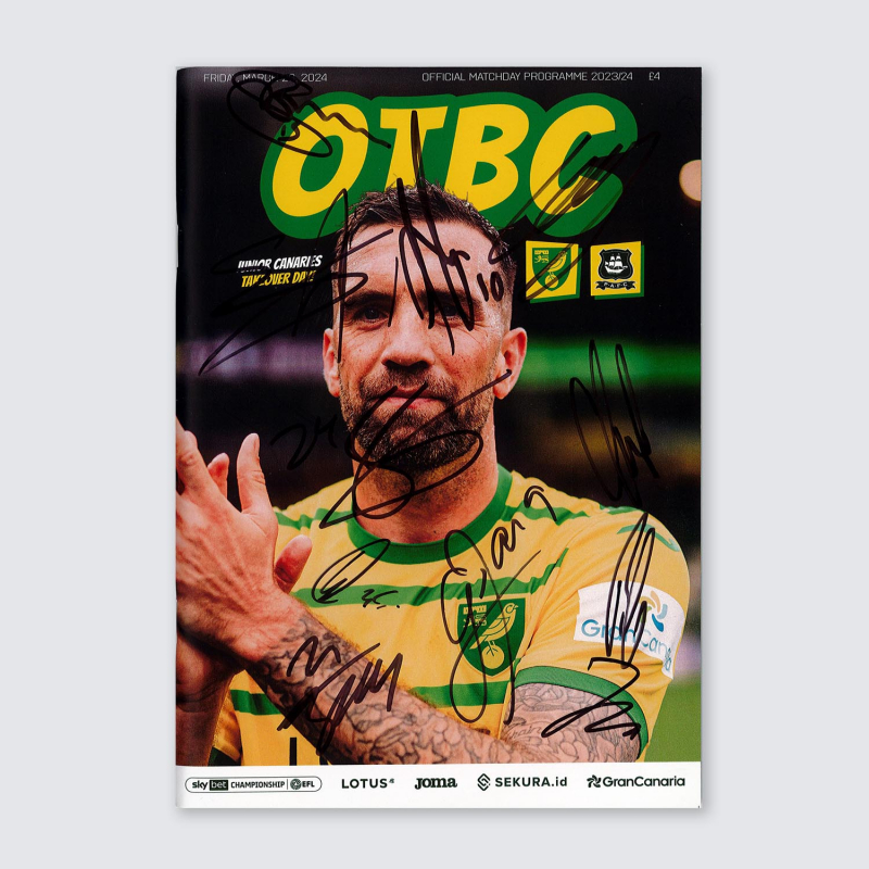 Programme v Plymouth Argyle 23/24 - SQUAD SIGNED