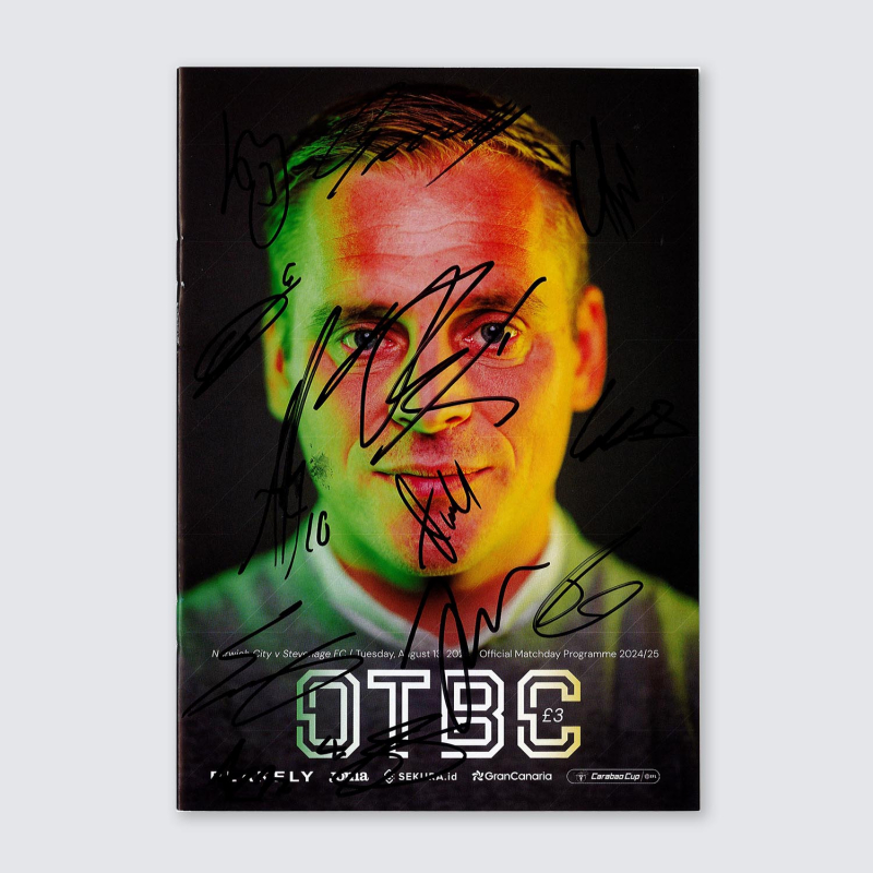 Programme v Stevenage 24/25 - SQUAD SIGNED