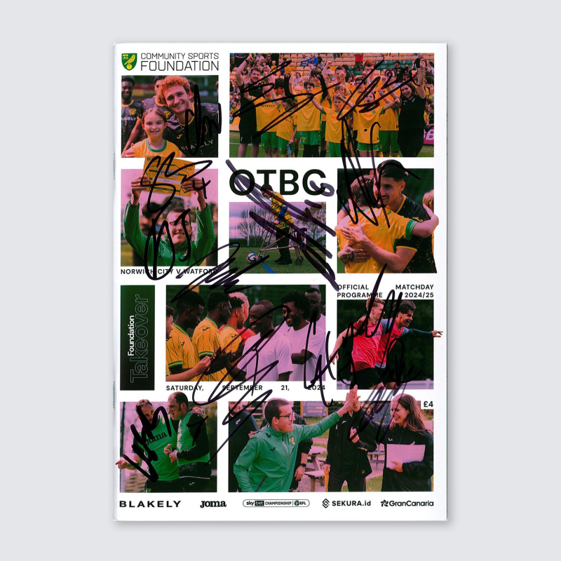 Programme v Watford 24/25 - SQUAD SIGNED