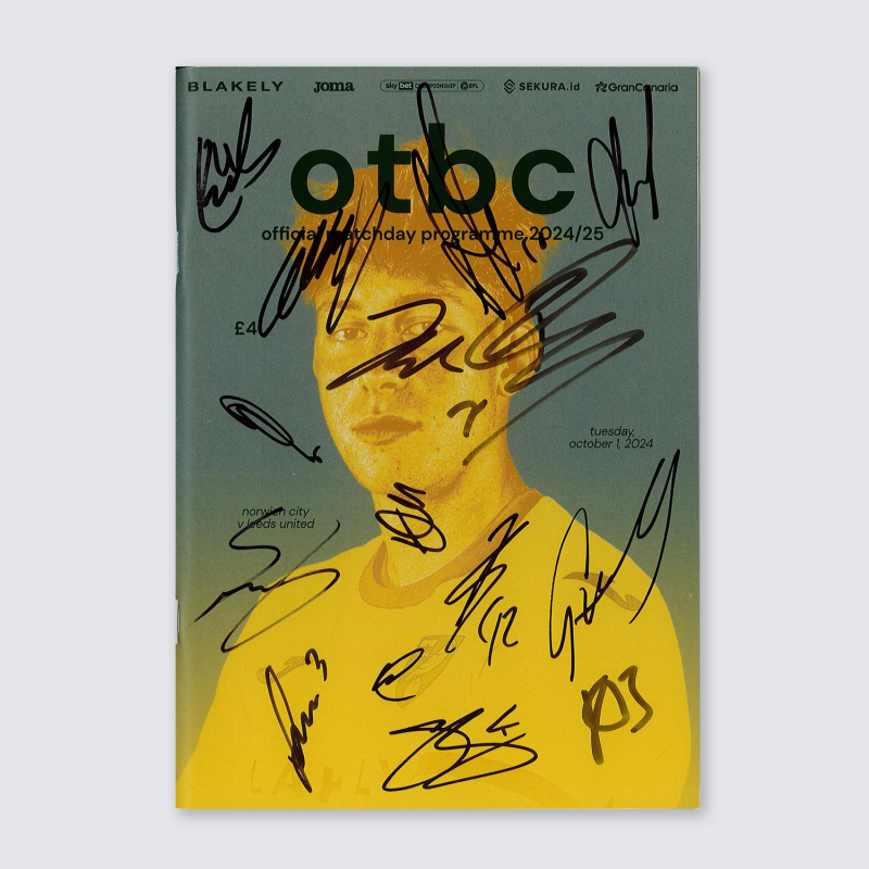 Programme v Leeds United 24/25 - SQUAD SIGNED