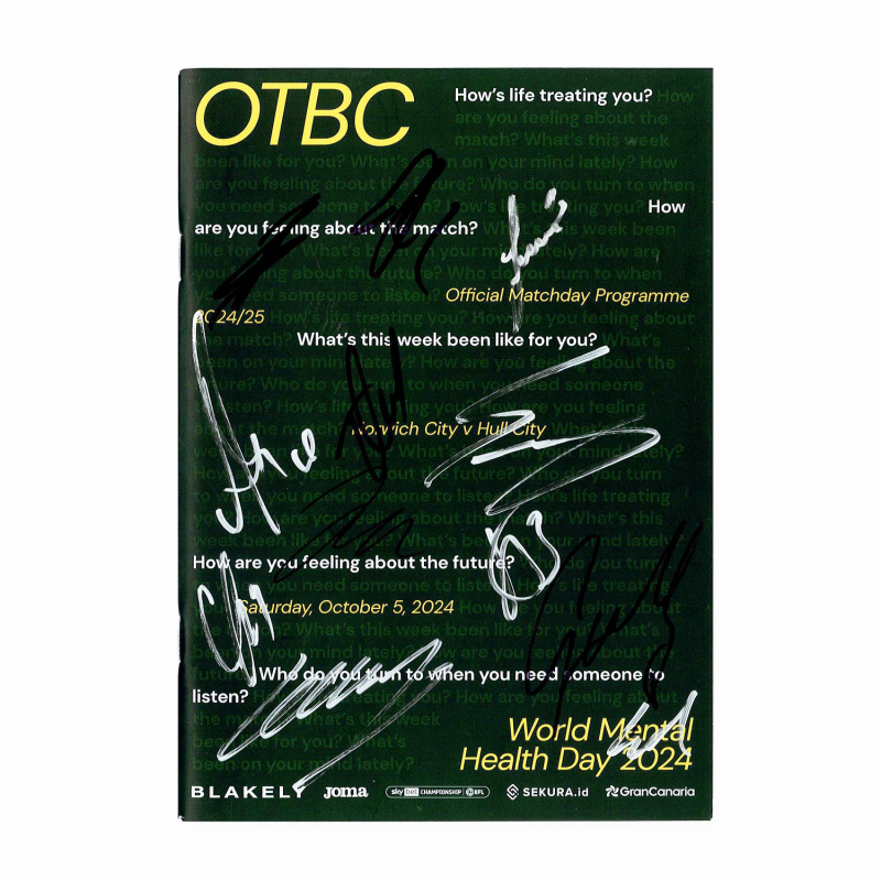 Programme v Hull City 24/25 - SQUAD SIGNED