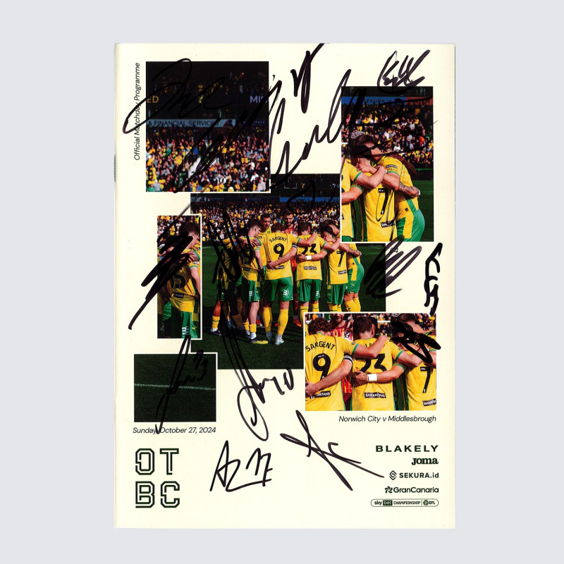 Programme v Middlesbrough 24/25 - SQUAD SIGNED