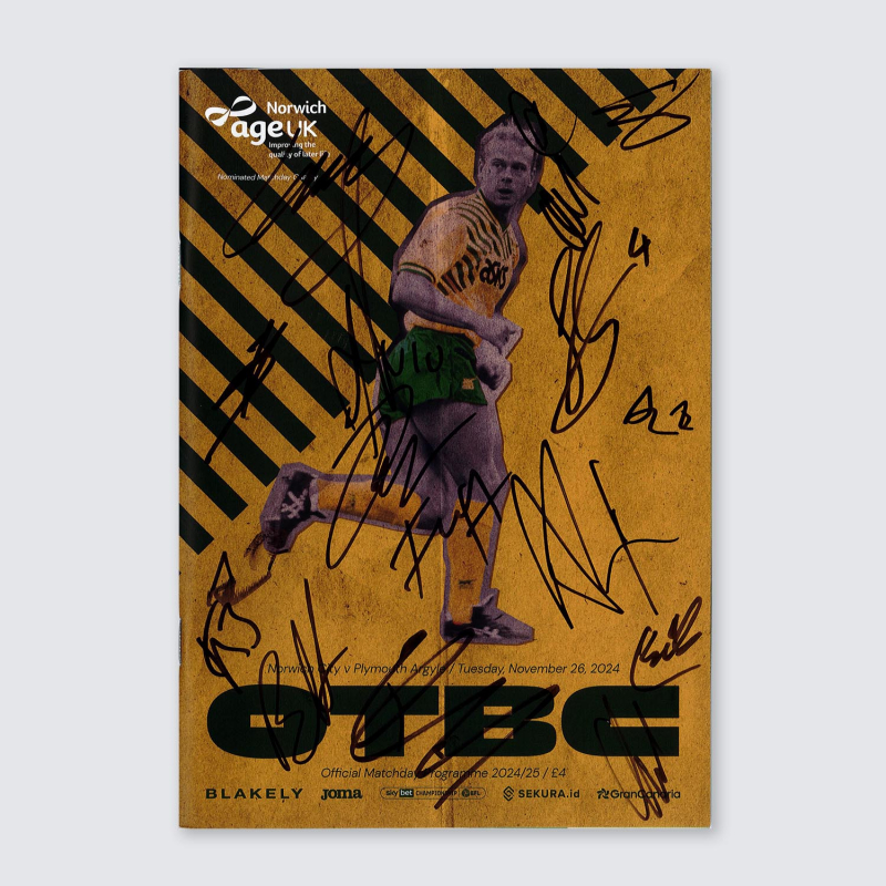 Programme v Plymouth Argyle 24/25 - SQUAD SIGNED