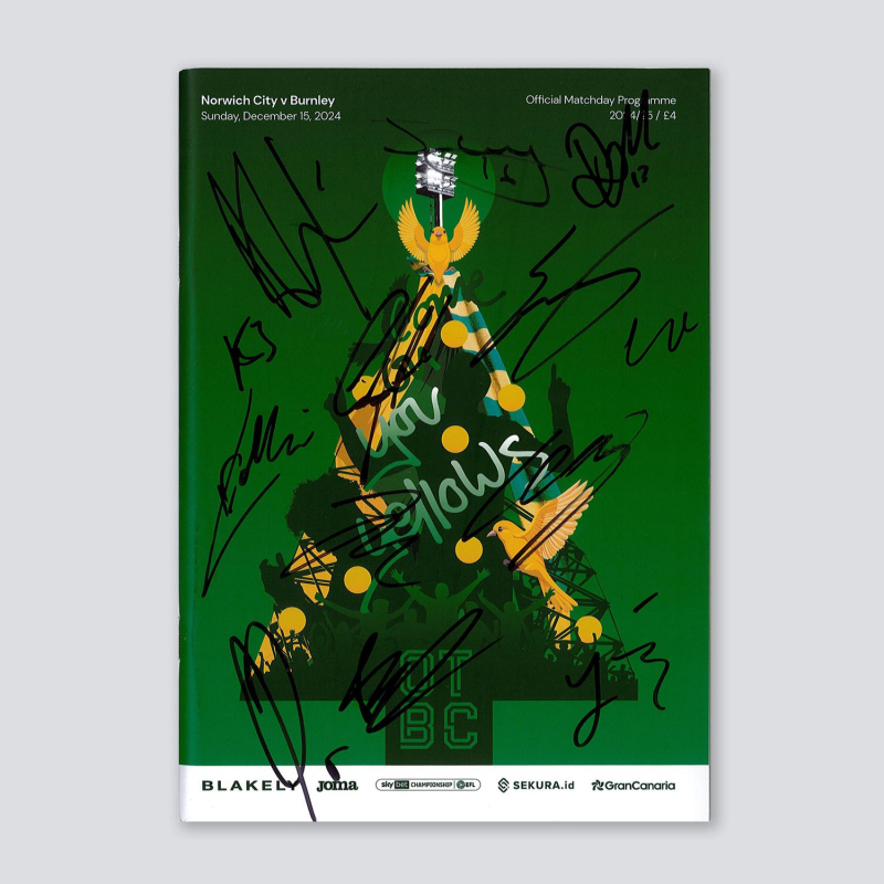 Programme v Burnley 24/25 - SQUAD SIGNED