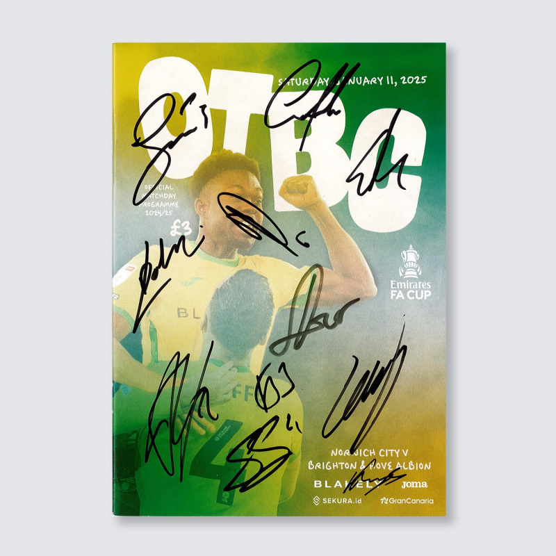 Programme v Brighton 24/25 - SQUAD SIGNED