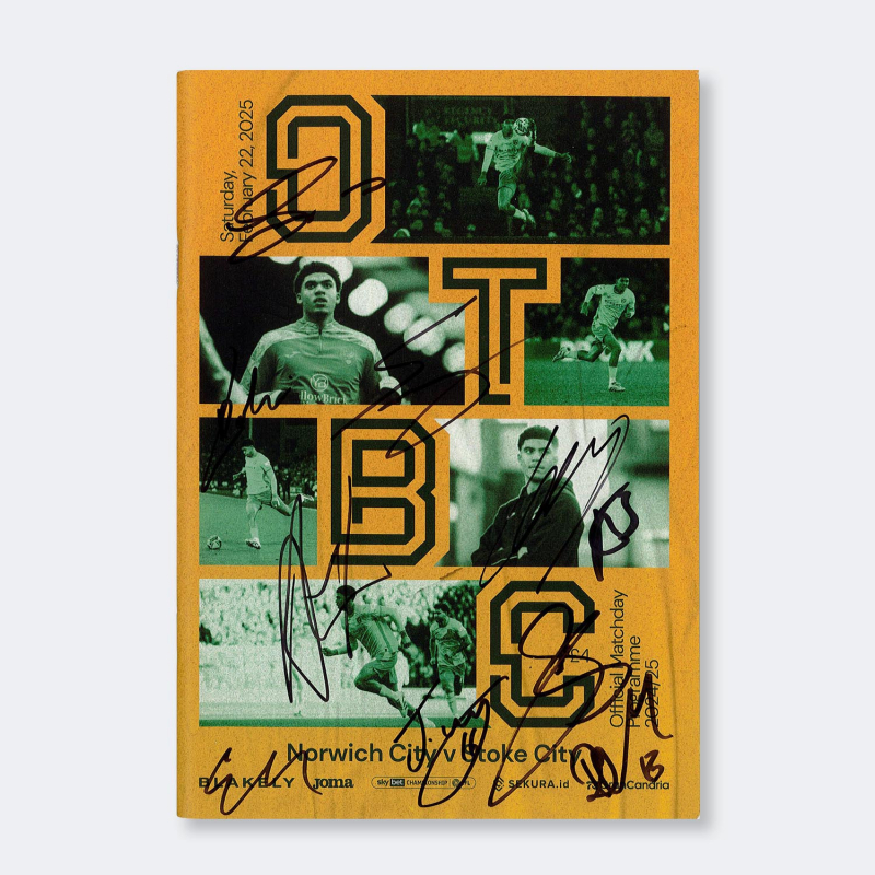 Programme v Stoke City 24/25 - SQUAD SIGNED