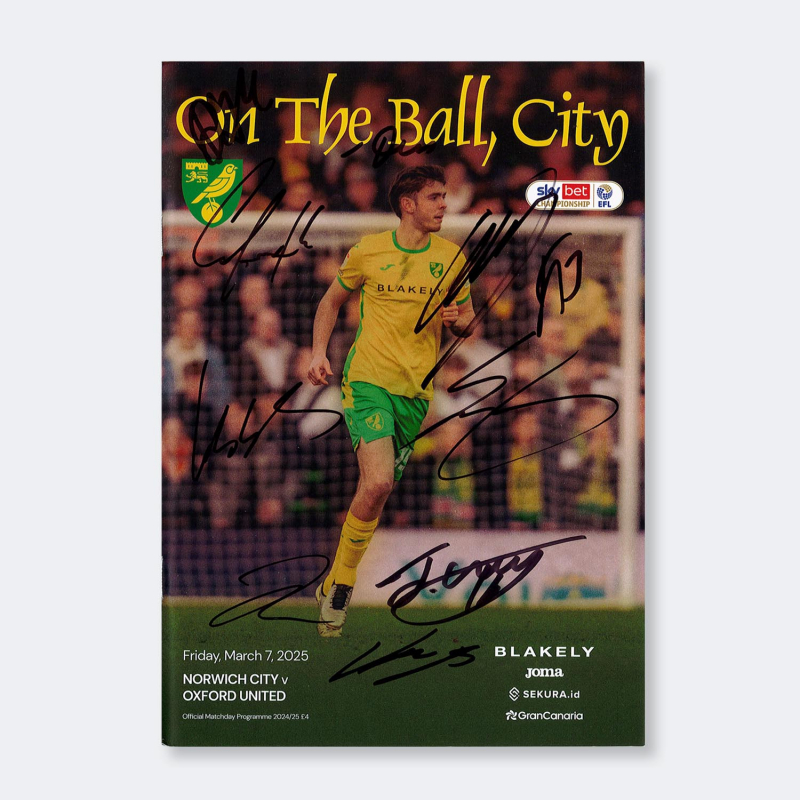 Programme v Oxford United 24/25 - SQUAD SIGNED