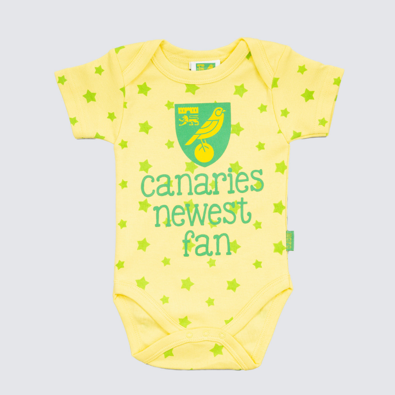 Norwich City Stars Bodysuit Lemon Norwich City Stars Bodysuit Lemon