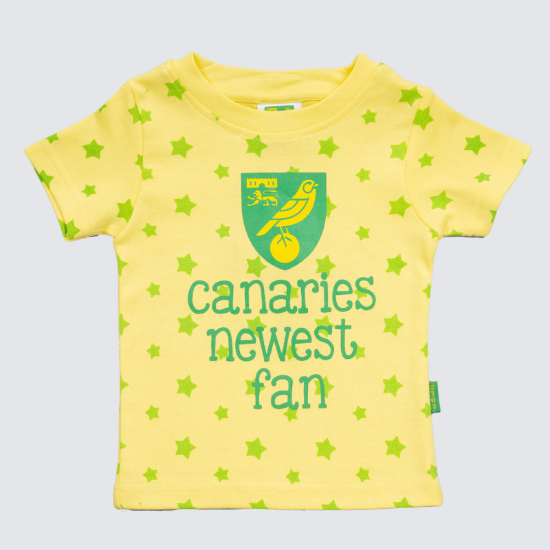Norwich City Stars T-Shirt Lemon