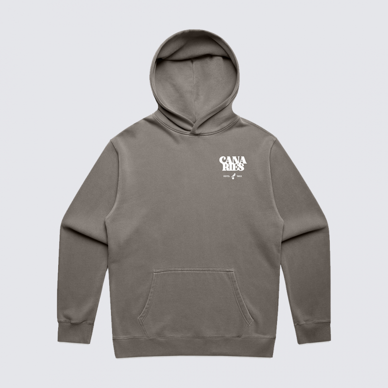 Norwich City Oversized Canaries Hoodie Grey