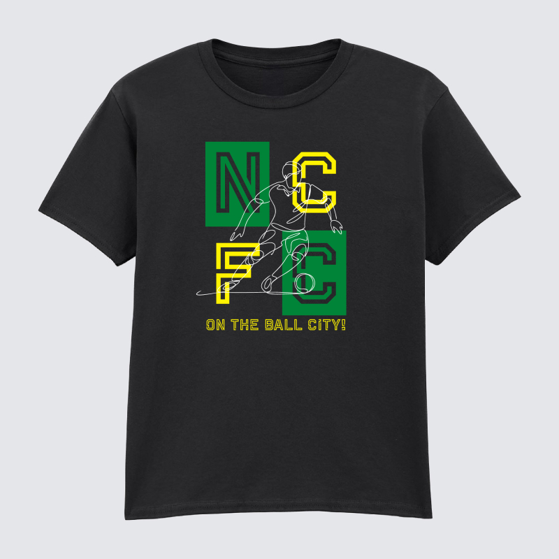 Norwich City Junior Player T-Shirt Black
