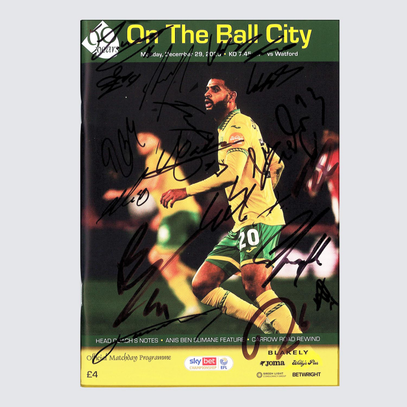 Programme v Watford 25/26 - SQUAD SIGNED